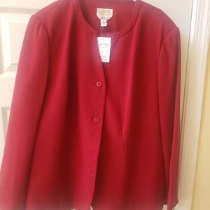 Talbots red suit